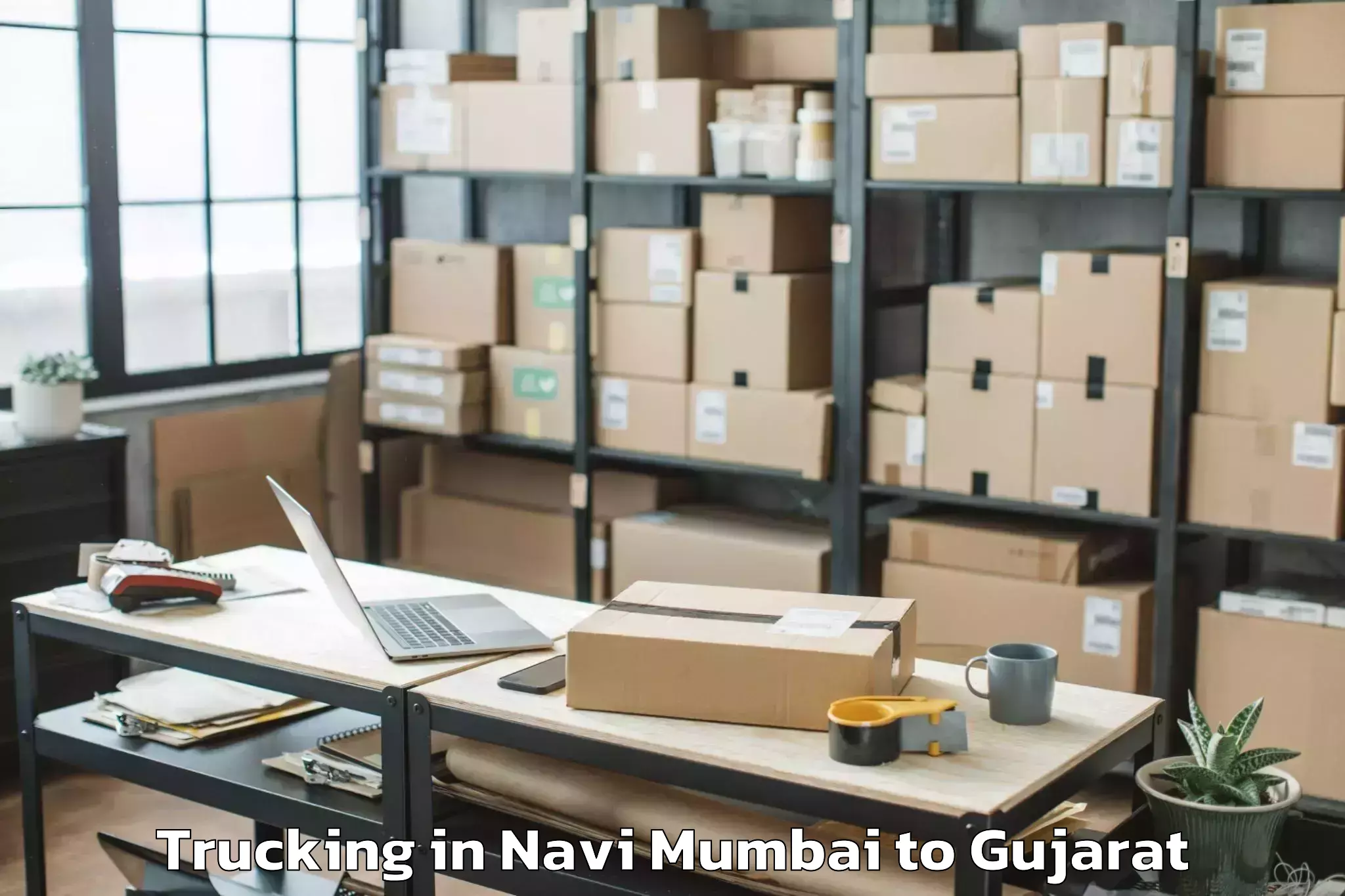 Book Navi Mumbai to Jamjodhpur Trucking Online